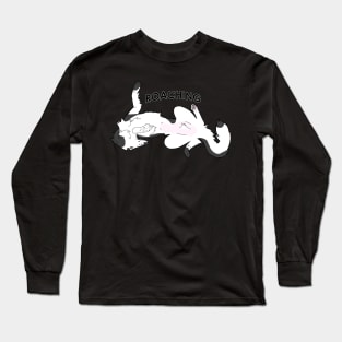 Black/White Silken Windhound Roach Long Sleeve T-Shirt